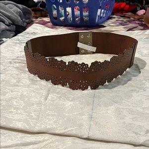 Wide Brown Belt New York & Co Stretch L/XL NY&Co